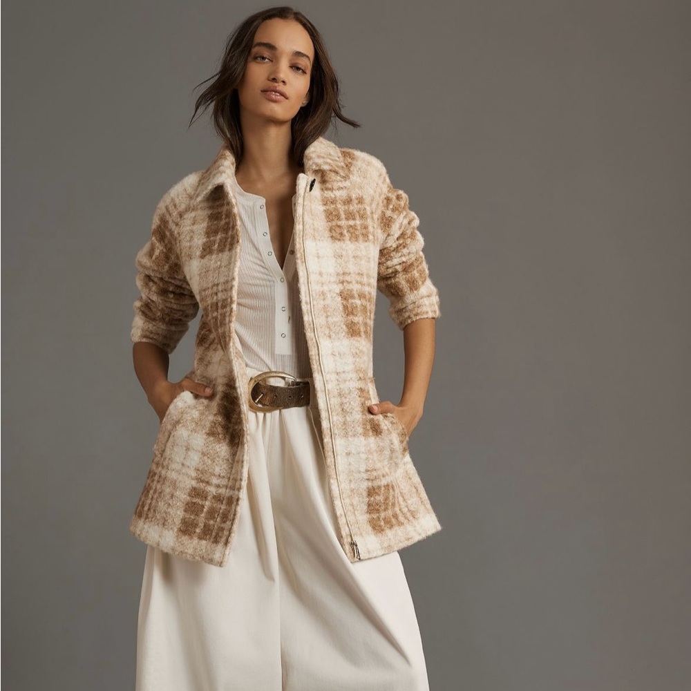 Anthropologie Bernardo Cozy Textured Shacket